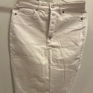 Banana Republic Cream Denim Skirt